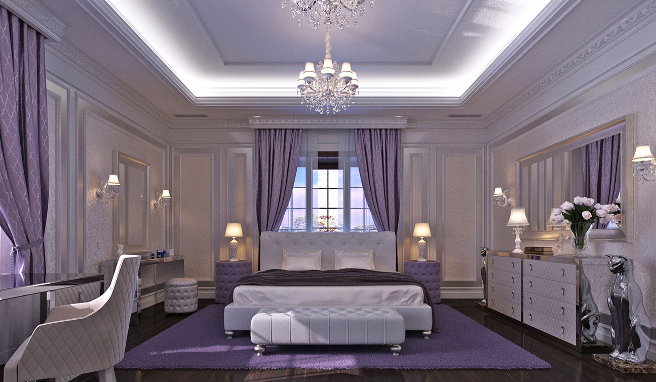 Bedroom Interior Design in Elegant Neoclassical Style 01