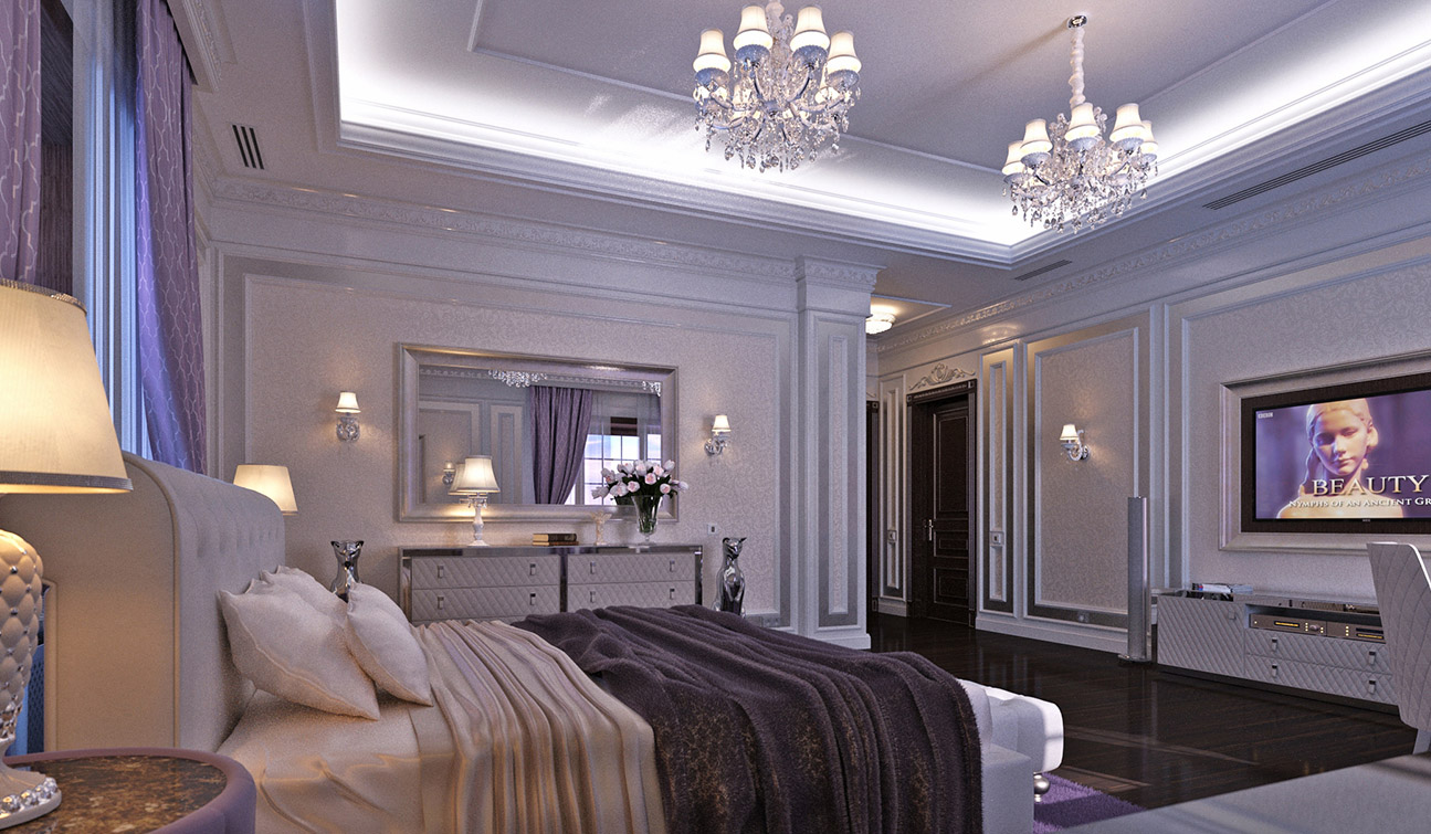 Bedroom Interior Design in Elegant Neoclassical Style 02