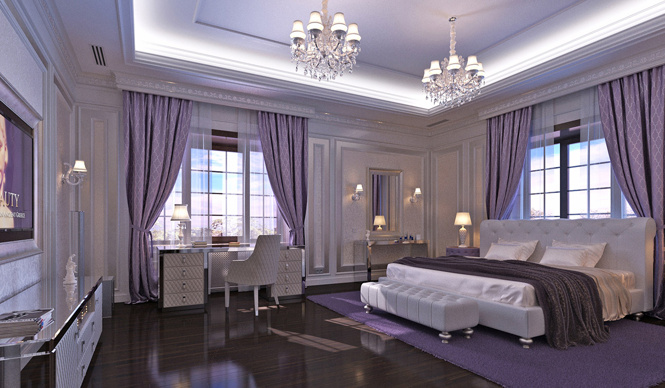 Bedroom Interior Design in Elegant Neoclassical Style 04